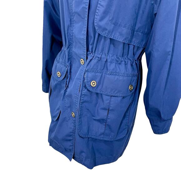 Vintage 90s Women's Pacific Trail Blue Windbreaker Rain Jacket Full Zip - Small - Picture 4 of 11